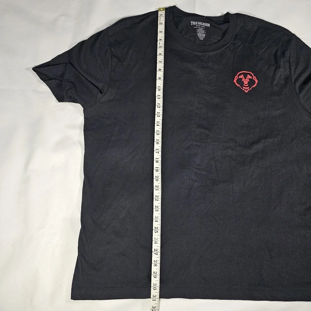 NWT True Religion Buddha Coin Tee Shirt Mens XXL Black Graphic T-Shirt
